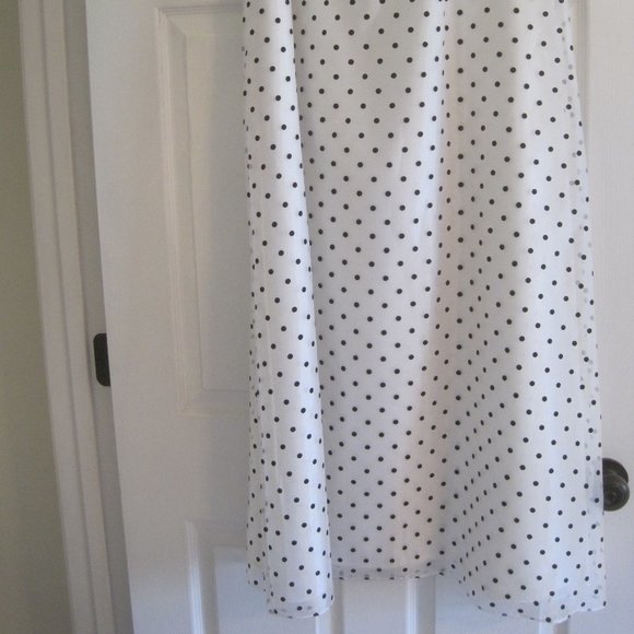 JEFFREY AND DARA WHITE AND BLACK POLKA DOT LONG EVENING SKIRT 14 NWT $89.00 - Picture 2 of 5